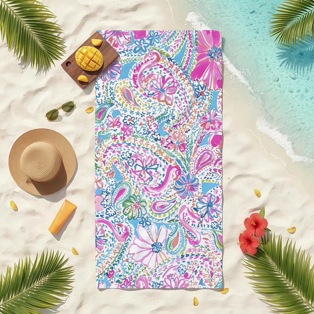 Fashion L-Lilly P-Pulitzer Towel Soft Pool Gift For Travel Gym Shower Camping Quick Dry Sports Beach Towels