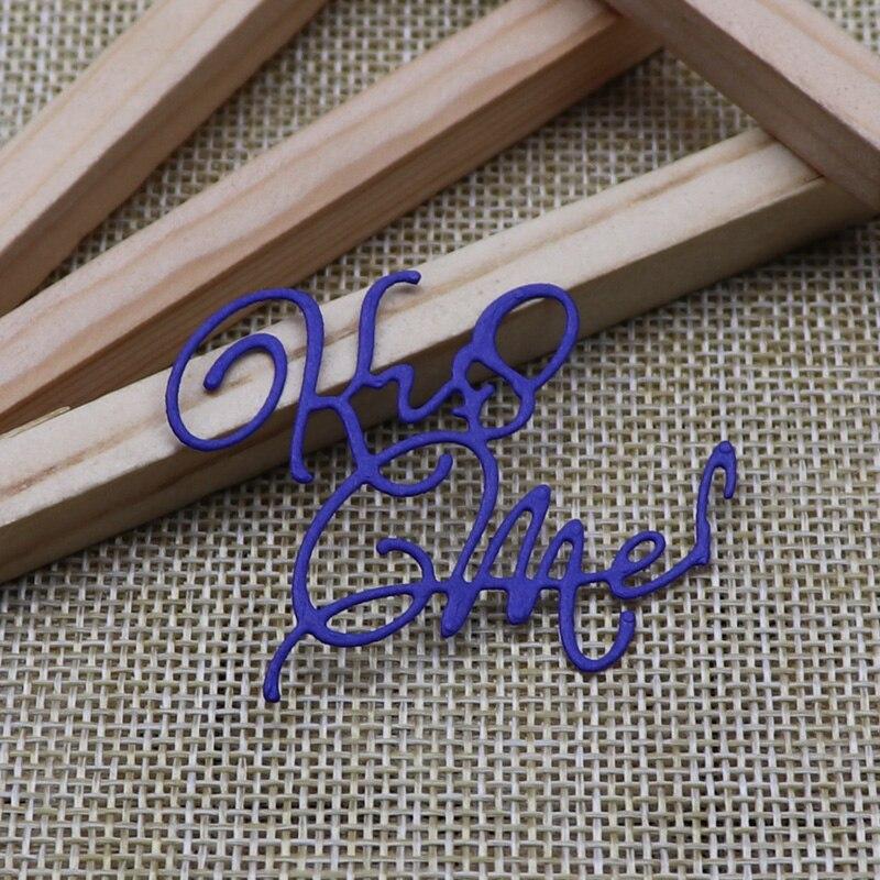 English Words Metal Cutting Dies Cut Die Mold Kiss Me Letter Scrapbook Craft Knife Mould Stencil