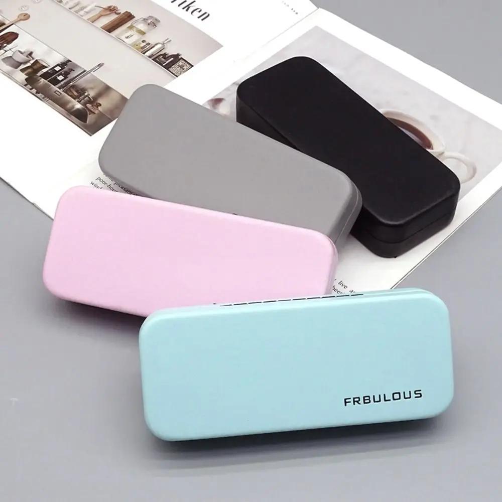 Koreańskie Proste Pudełko na Okulary Przechowywanie Okularów Przeciwsłonecznych Wysokiej Jakości Jednokolorowe Pudełko do Przechowywania Okularów dla Chłopców i Dziewcząt Uczniów