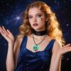 Poison Necklace, Movie Inspired Evil Necklace For Women, Devil Jewelry Cosplay For Halloween Costume, Snow Merch Accessories Gifts