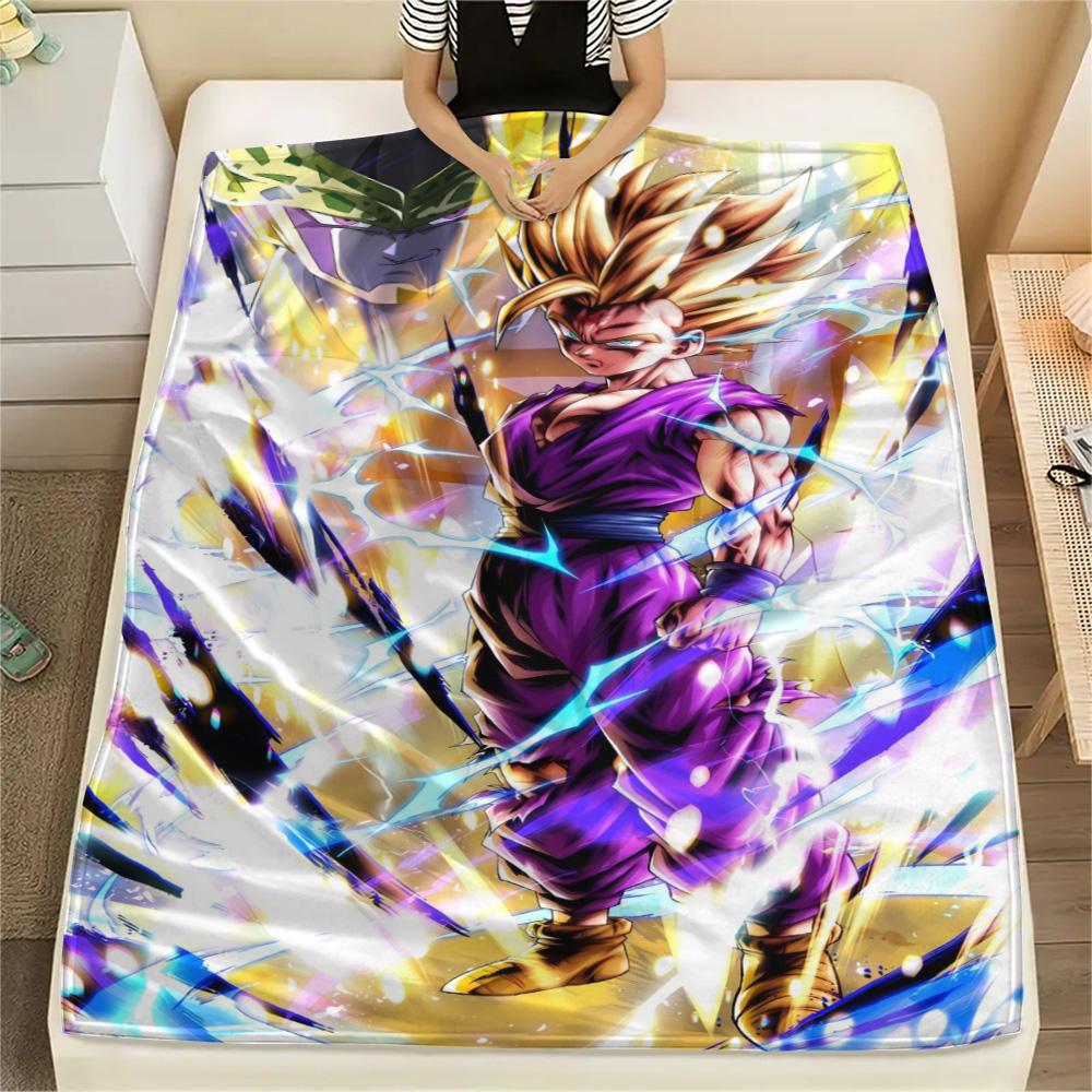 Goku Modern Print Flannel Blanket, Cozy Warm Cover for Bedroom Furniture, Picnic, Travel and Daily Use.-TING