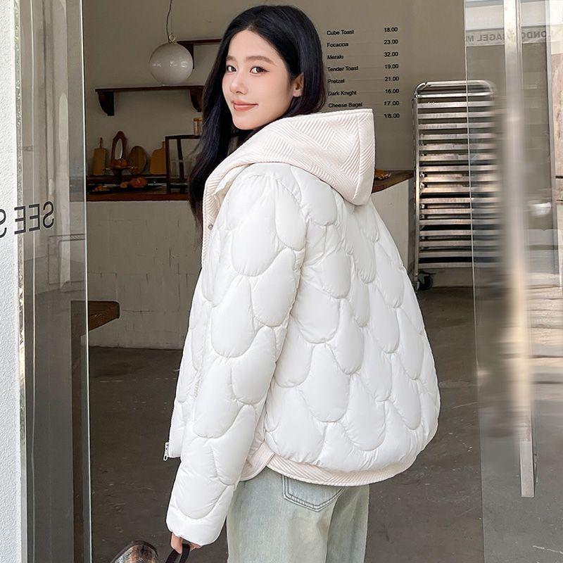 Winter Hooded Jacket Women Short Warm Loose Korean Style Clothes with  Cotton Padded Jackets