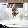 Kawaii Cat Keychain Accessories Acrylic Car Hanging Decor, Cute 2D Flat Rearview Mirror Small Figurine Pendant, Accessories, Creative Gifts for Teens