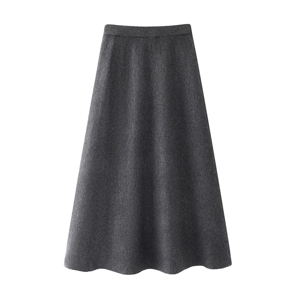 2025 Autumn/Winter High-Waisted Slimming A-Line Skirt