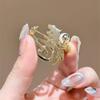 Chinese-Style Colorful Lucky Bag Pony Brooch Exquisite Zodiac Horse Pin Women Temperament Suit Lapel Corsage Clothing Accessory