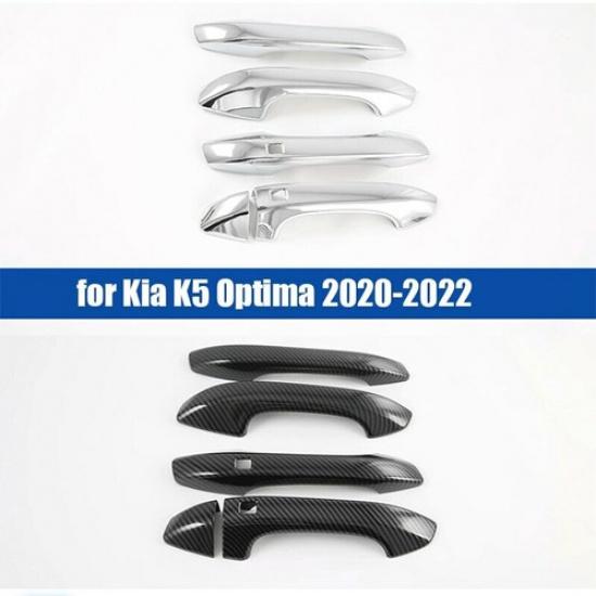9PC Chrome Car Door Handle Bowl Cover Trim Sticker For Kia Optima K5 DL3 20-
