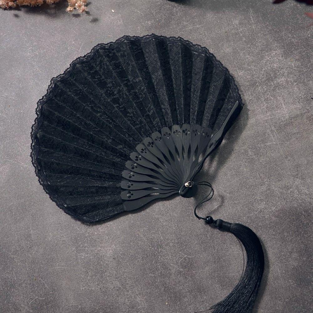Flower Pattern Hand Fold Fan Multicolor Decorative Fan Lace Folding Fan  Performance Favors
