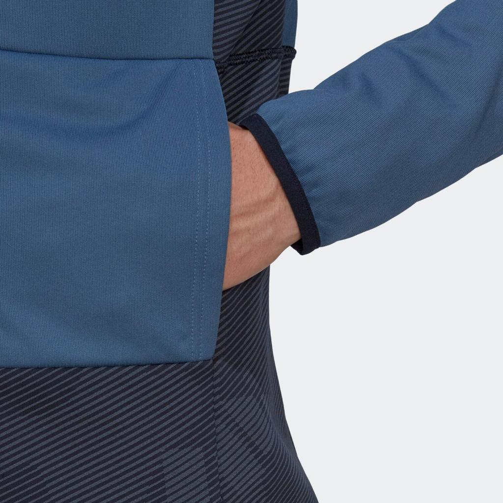 Jacke Adidas Terrex Jacke Zupahike Kapuzen-Fleece wonder steel