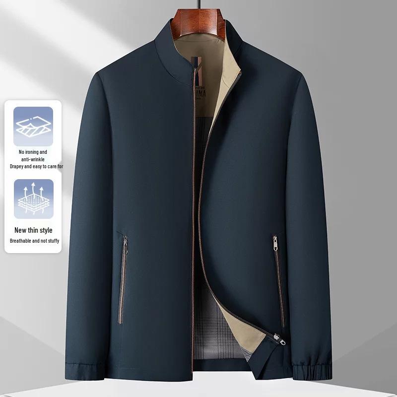 Men's Spring/Autumn Executive Casual Jacket - Middle-aged & Elderly Dad Wear