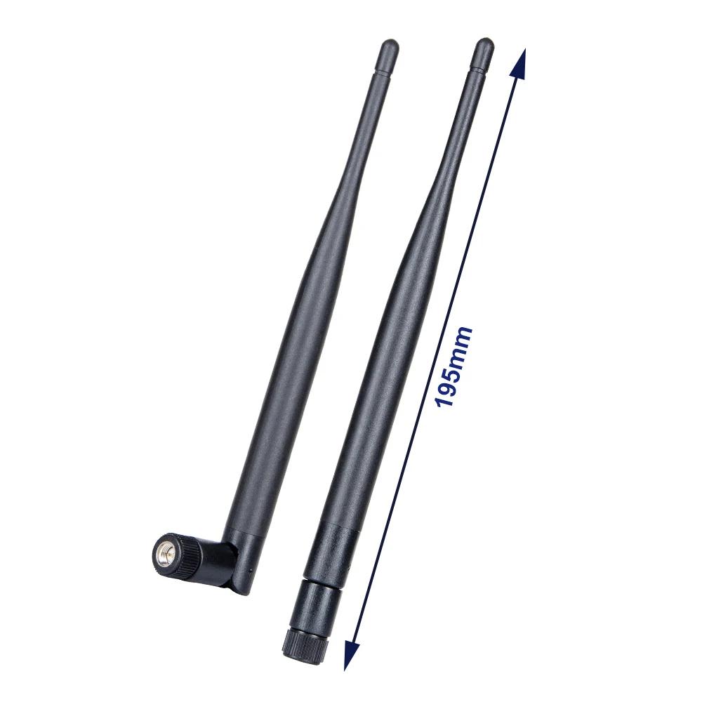 2 peças Antena WiFi Sem Fio 2,4 GHz 6dBi Conector Macho SMA Antena WiFi Para Roteador Placa de Rede Drone Câmera IP Cabo Pigtail
