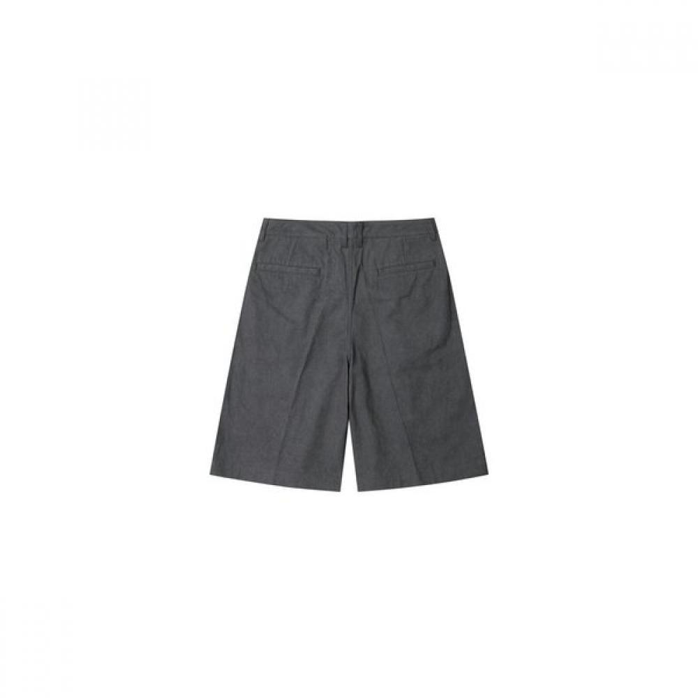 Customellow Gray Dying Cotton Bermuda Shorts Cwpam25375gyd