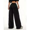 Women's black and pink jogging pants with a cherry blossom print inspired by Japanese floral designs