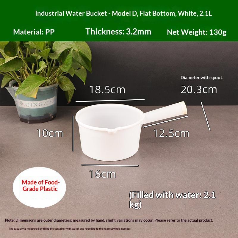 Kitchen Water Scoop Long Handle Plastic Ladle Bath Scoop Household Water Ladle Soup Dipper Garden Use White Serving Spoons
