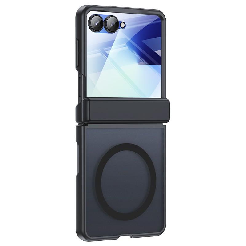 Z Flip 7 Phone Case Magnetic Wireless Charging Matte Semi-transparent Privacy Screen Protector Hinge Full Protection