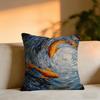 Van Goghs Works Cushion Cover Cozy Velvet Throw PillowSoft Warm Cushion For Sofa  Bed