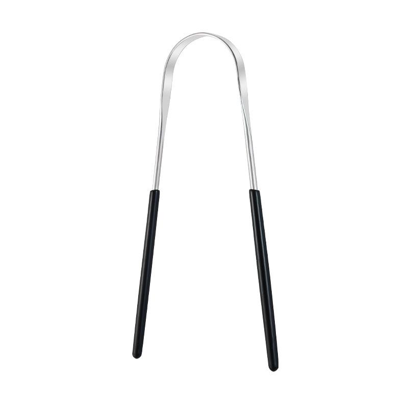 1 ks nerezové oceli škrabka na jazyk ve tvaru U kovová svěží dech čištění potažený jazyk zubní kartáček nástroje pro péči o ústní hygienu