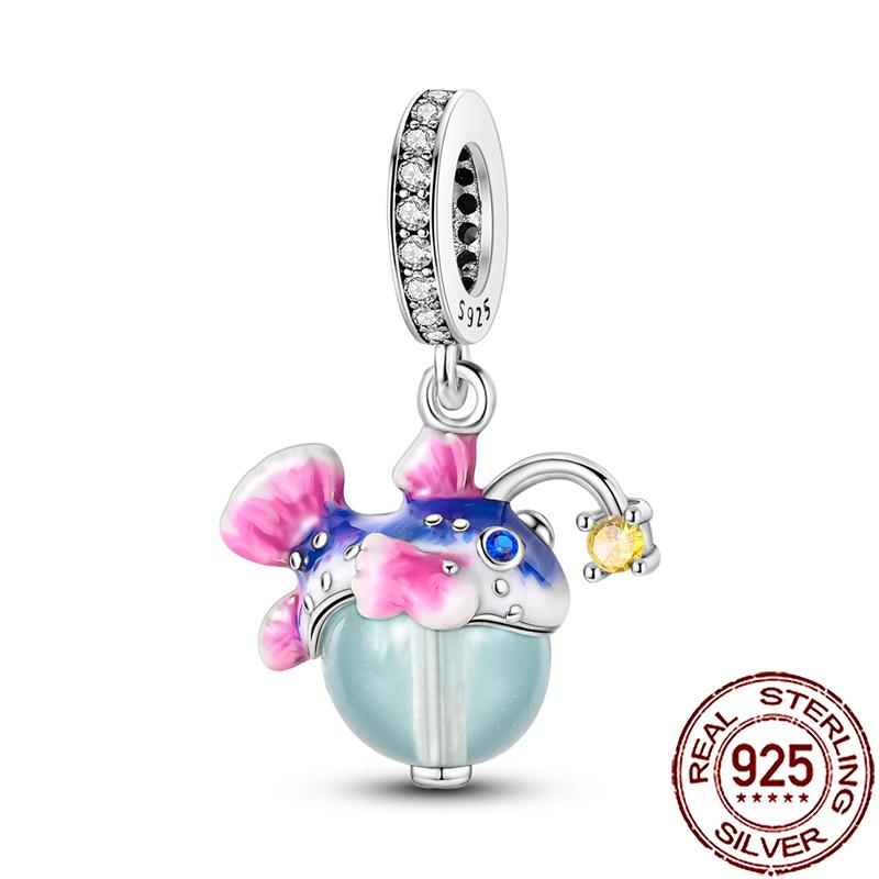 Uroki Oceanu Miedziana Rozgwiazda Muszla Ślimaka Ośmiornica Żółw Morski Ryba Koraliki Pasują do Bransoletki Naszyjnika Kobiety DIY Biżuteria