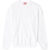 Diesel FW24 Embroidered Logo Solid Color Round Neck Drop Shoulder Long Sleeve Sweatshirt Men Sweatshirt White A037900JYYJ-100