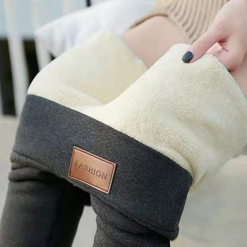 Winter Faux Warm Cashmere Pants High Waist Skinny Thick Women Trousers Leggings
