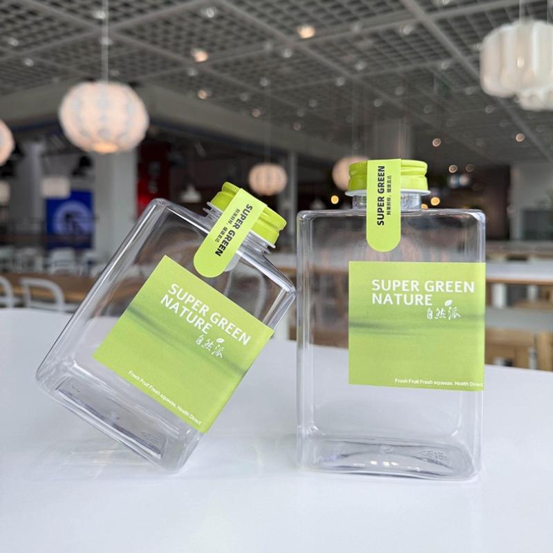 Empty Plastic Drink Containers Disposable 350/400/500ML Food Safe Bottles for Juice Liquor Birthday Party Supplies