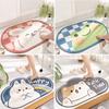 Toilet Floor Mat, Diatom Mud Soft and Strong Absorbent Foot Mat, Toilet Bathroom Door Non-slip Household Bathroom Carpet Mat