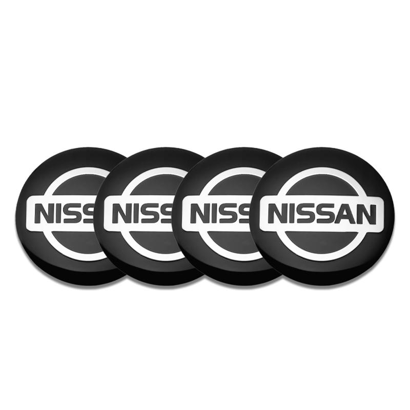 4 Piezas 56mm Emblema de Aluminio Tapacubos Centrales para Rueda de Coche Pegatina Para Nissan X-trail Qashqai Note Juke Sentra Patrol Leaf Nismo GTR DEJAH1
