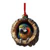 Christmas Animal Ornament Cartoon Forest Animal Hanging Decoration 2D Flat Acrylic Pendant