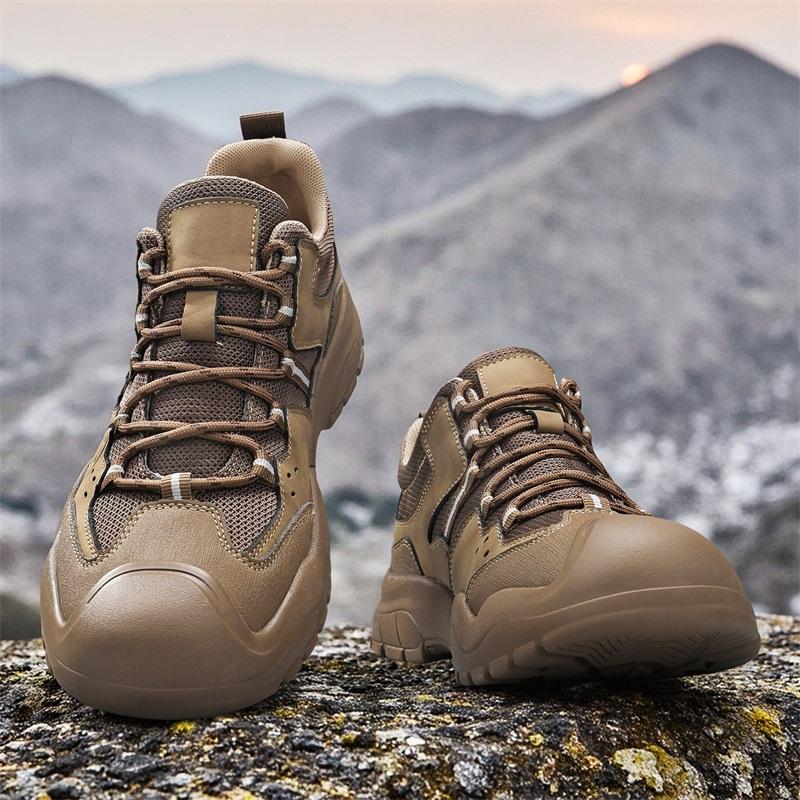 Fashion High Quality Mens Casual Shoes Fashion Comfortable Hiking Shoes Non-slip Sports Shoes Retro Genuine Leather Man Walking Sneakers