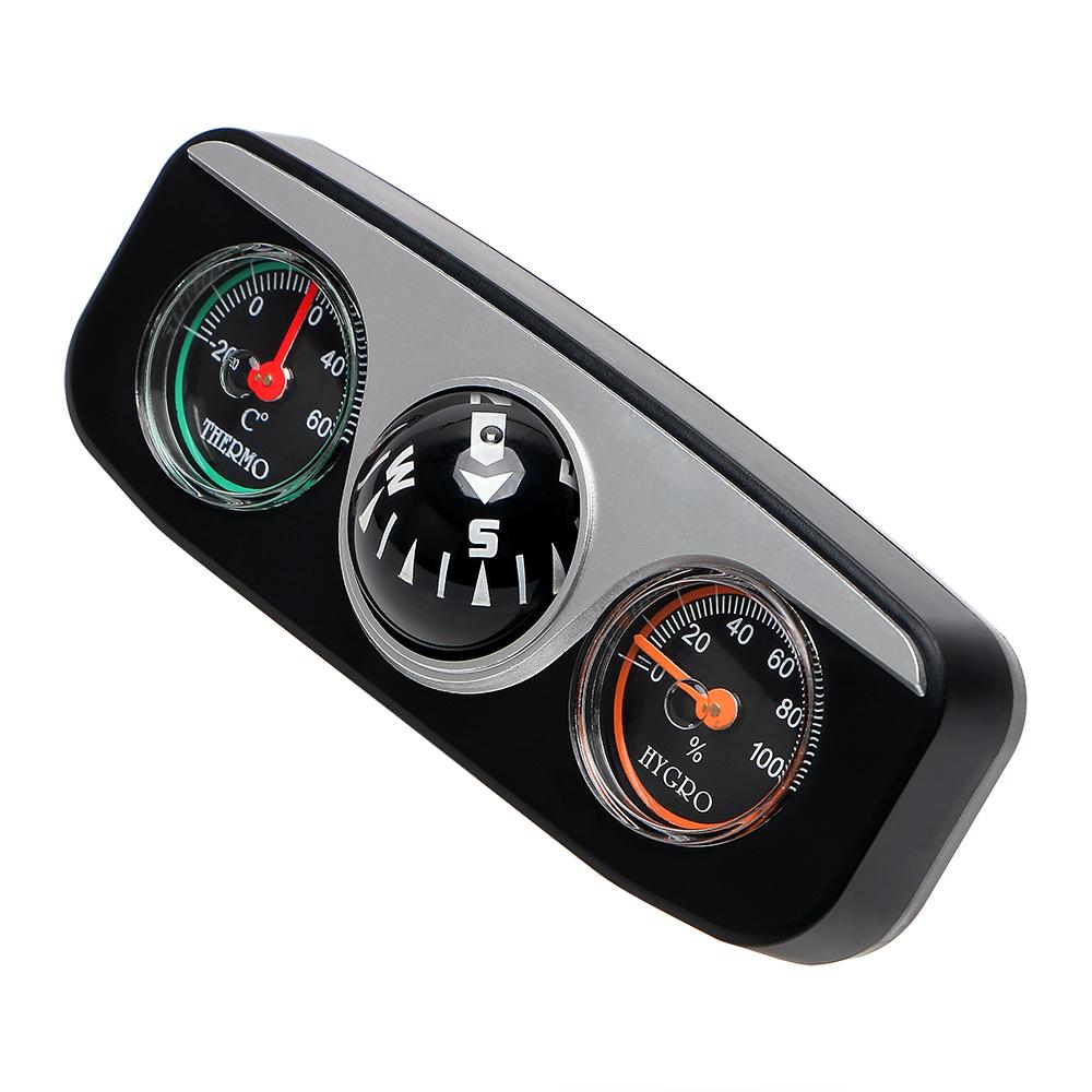Decoration Car Ornaments Compass Thermometer Hygrometer For Auto Boat Vehicles Interior Accessories 3 in 1 Guide Ball