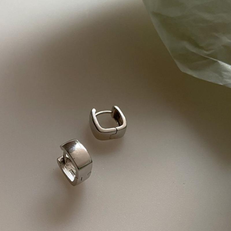 Fashion Gold Color Geometric U-Shape Hoop Earrings for Women Men Punk Hip-Hop Metal Round Circle Earrings Party Zircon 2025