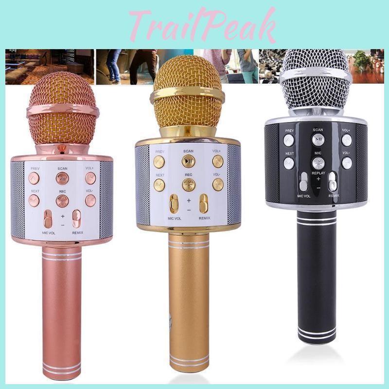 Wireless Bluetooth Microphone Handheld Ktv Mini Portable Speaker Player Usb