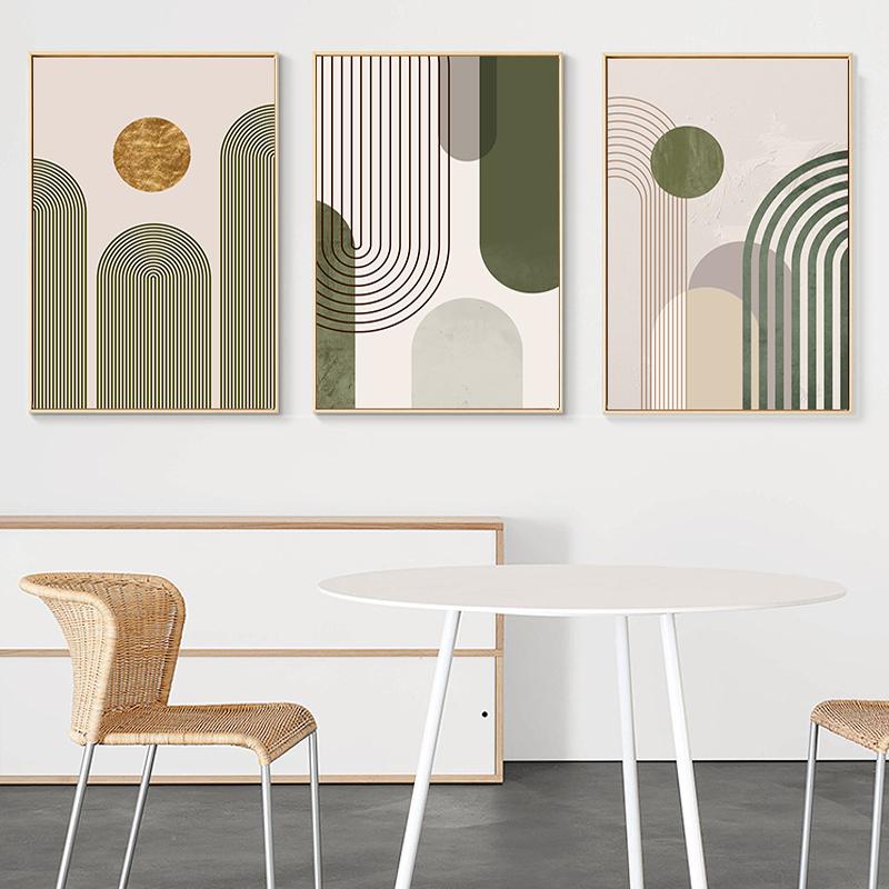 Abstract Geometry Picture Canvas Painting Wall Art Minimalist Line Poster and Print for Modern Home Decor Living Room Design