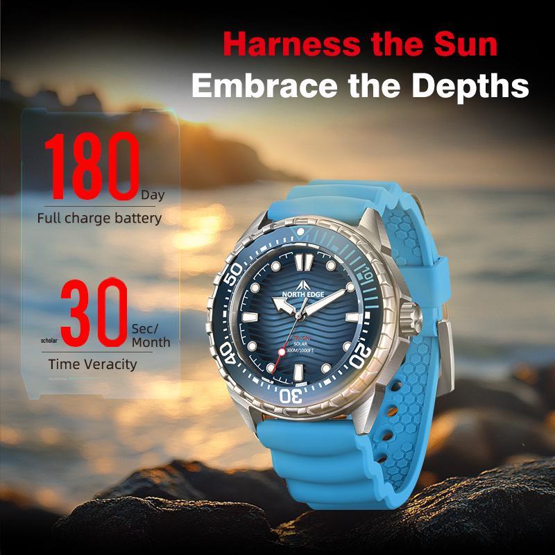 Solar-Powered Stainless Steel Dive Watch