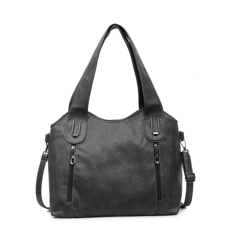Solid Color Pu Tote Bag For Women With Large Capacity And Crossbody Style For Daily Use