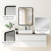 Rectangular Wall Mirror with HD Glass - Black