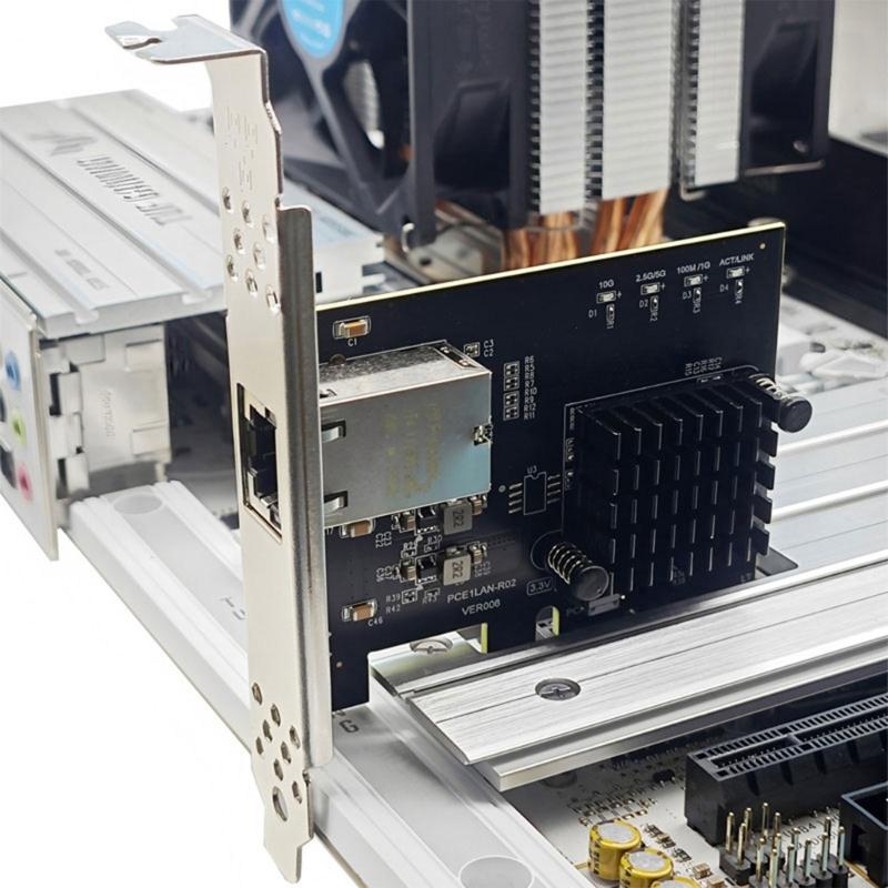 10Gbps PCIE3.0 X4 RJ45 Gigabit Servers Networking Card RTL8127AT Chip Low Profile Bracket for Desktop PC Accessories