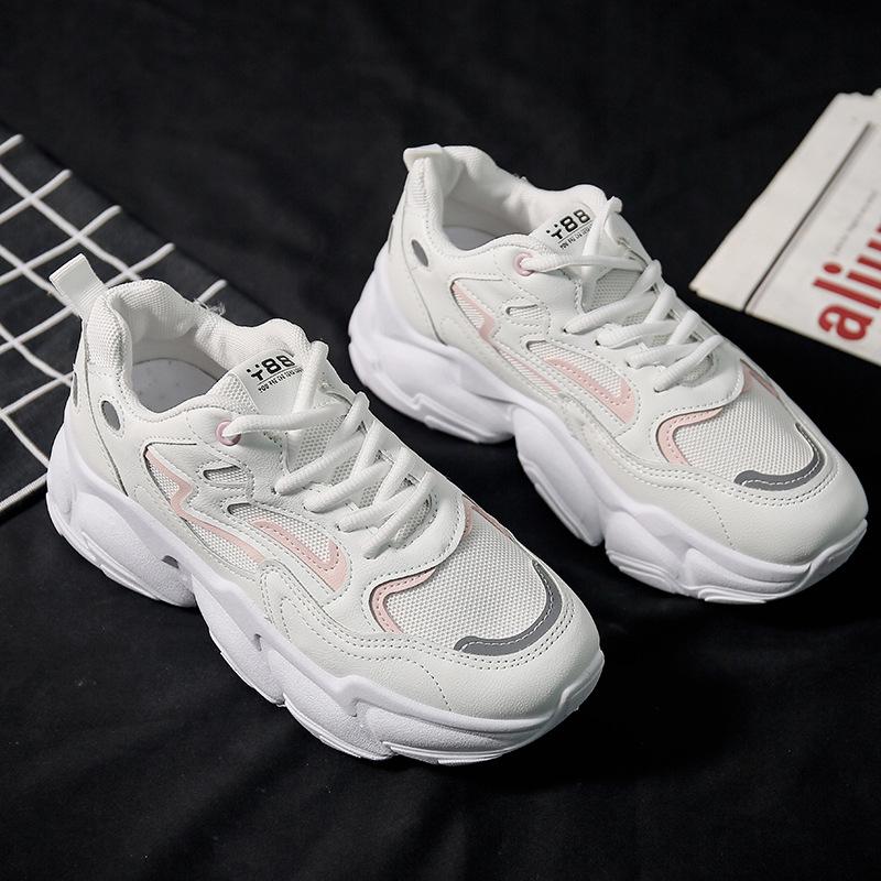 

2025 spring new Korean version ins dad shoes female students versatile platform sports shoes female street photography casual shoes 40 рожевий