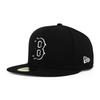 New Era 59FIFTY Boston Red Sox MLB Fitted Cap Black Team-Basic (5950), (Size 6-7/8 (Approx. 54.9cm)) [Used]
