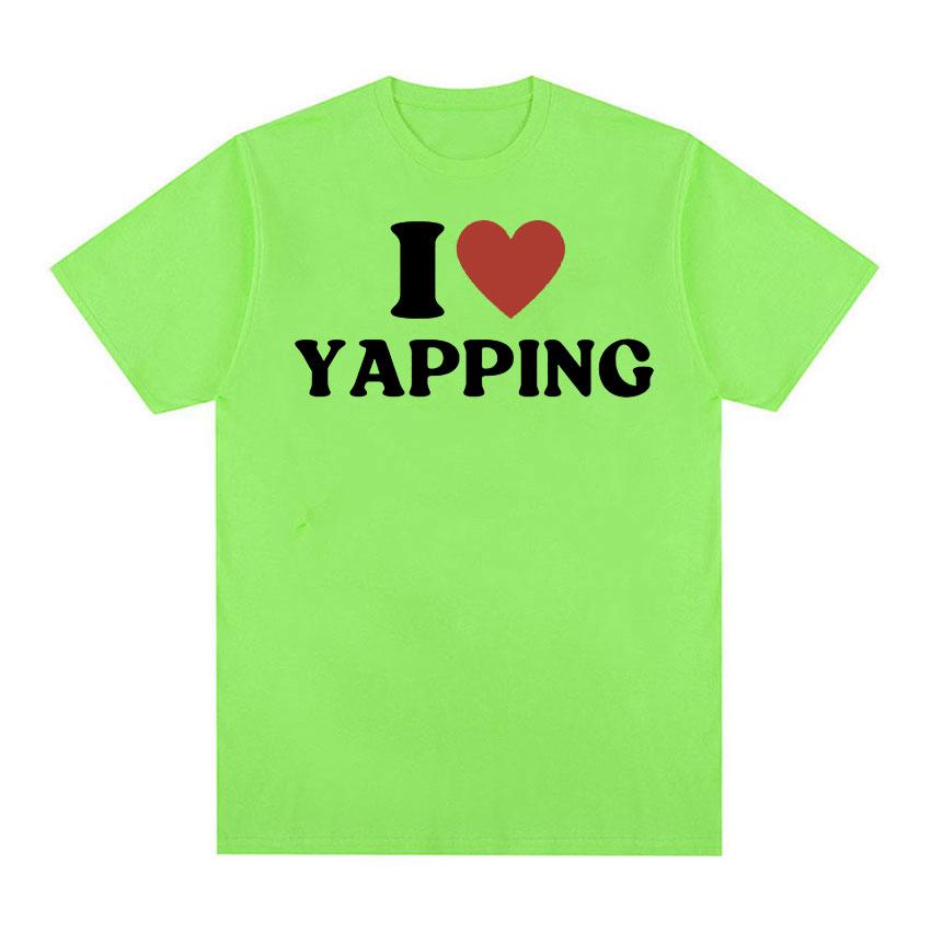 

Забавные футболки с графическим принтом «I Love Professional Yapper», мужские и женские повседневные модные футболки с короткими рукавами, футболки большого размера из 100% хлопка