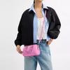 Coach Rowan 17 Metal Logo Leather Shoulder Crossbody Tote Small Women's Fuchsia