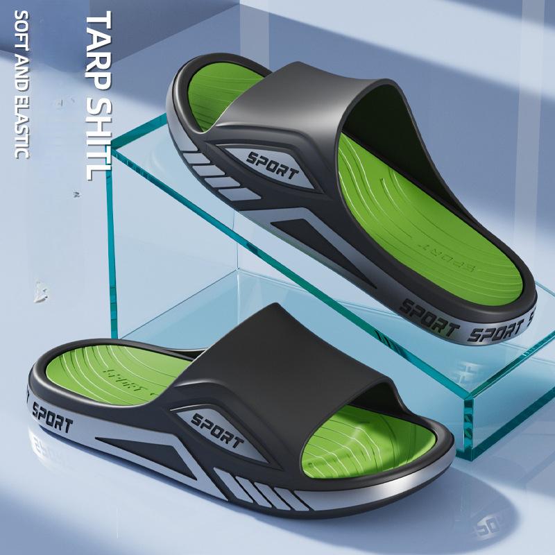 

Летние новые пары носят спортивные пляжные сандалии мужские нескользящие шлепанцы дома на открытом воздухе для отдыха на природе 44-45 зелёный