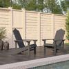 Vidaxl Adirondack Garden Chairs, 2 Pcs, Hdpe, Anthracite