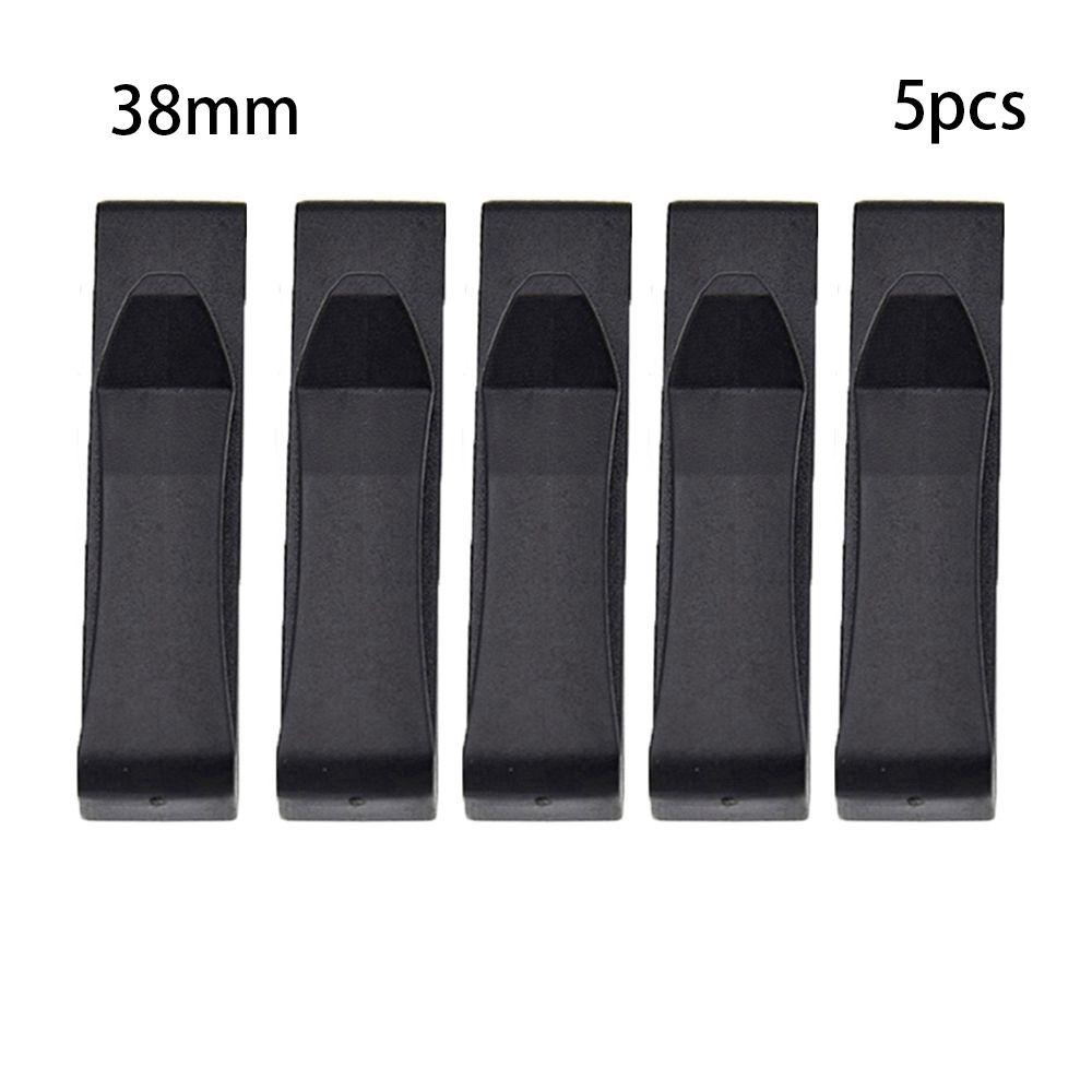 5Pcs Waist Buckle Clips Camping Hiking Belt End Clip Black Plastic Steel Adjust Keeper Backpack Buckles Bag Strap Accessories
