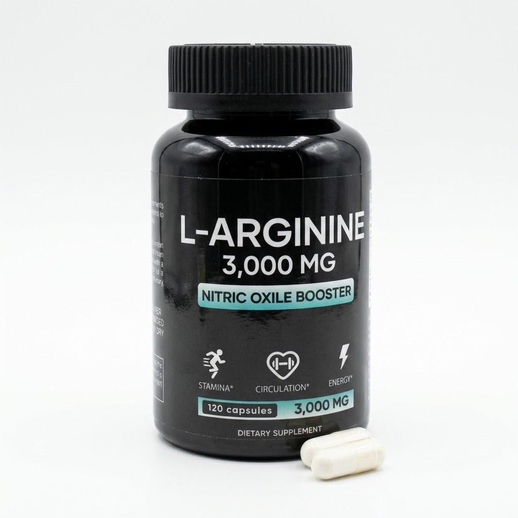 Integratore di L-Arginina | Booster di Ossido Nitrico | Integratore di L Arginina per Uomini e Donne | Supporta Energia, Circolazione, Crescita Muscolare