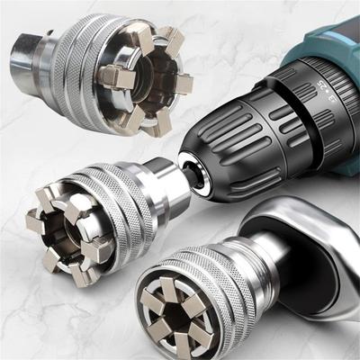Universal Electric Wrench Sleeve Converter Fits Adjustable Inner Hexagonal Easy Installation For