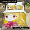 Anime Girl Lonely Rock Art Print Three Piece Bedding Set Article Children Or Adults For Beds Quilt Covers Pillowcases Bedding741