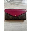 Used Louis Vuitton Monogram Marielouise Long Wallet Fuchsia