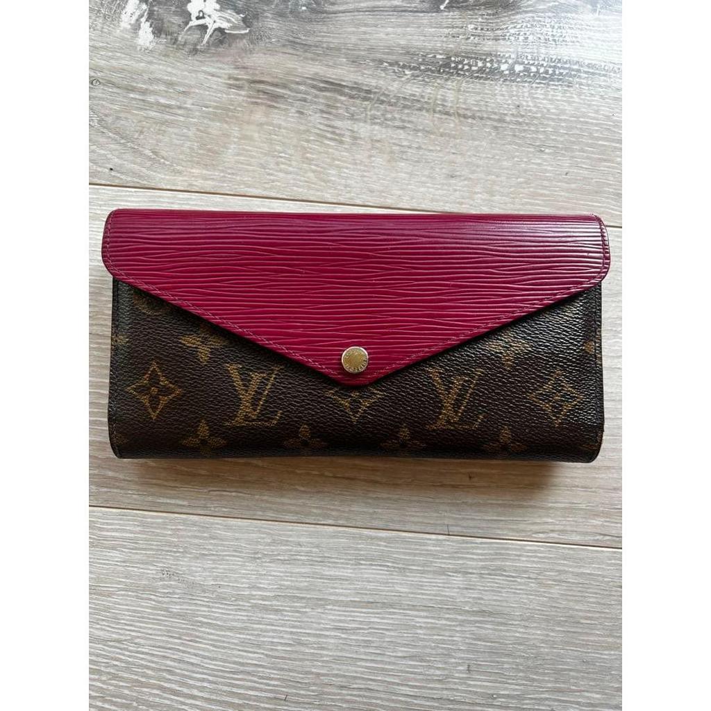 Used Louis Vuitton Monogram Marielouise Long Wallet Fuchsia