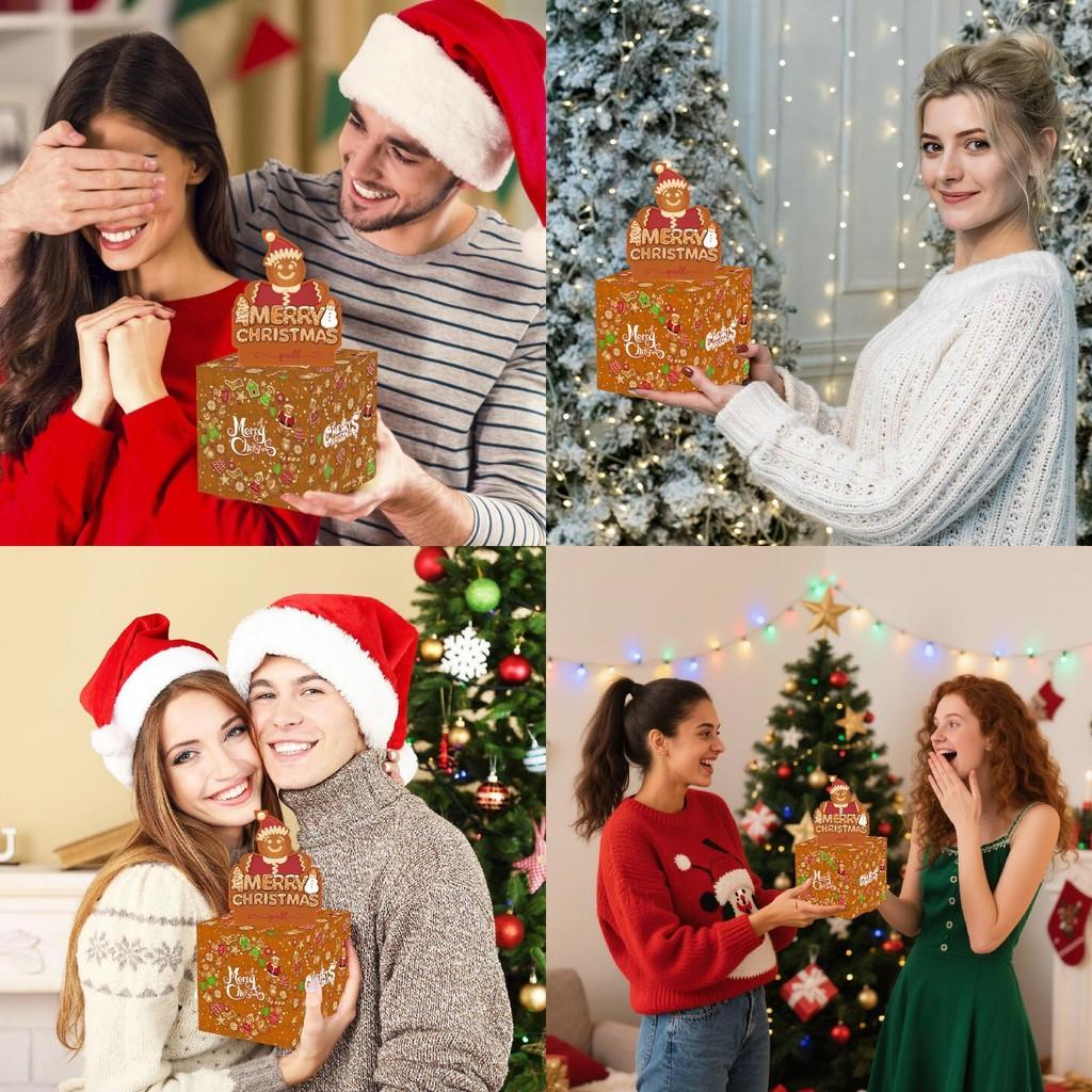 Christmas Party Cookie Packaging Gingerbread Man Motif Compact Supplies Design