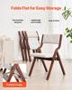 VEVOR Sillas Plegables de Madera con Cojín, Juego de 2, Silla Plegable Portátil con Cojín y Marco de Madera, Silla de Comedor Moderna Acolchada para Cocina, Oficina